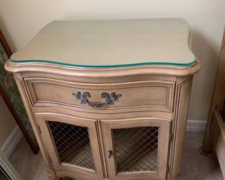 #144	Morganton Bedside Table w/2 doors w/wire and 1 drawer - 22x16x26	 $75.00 