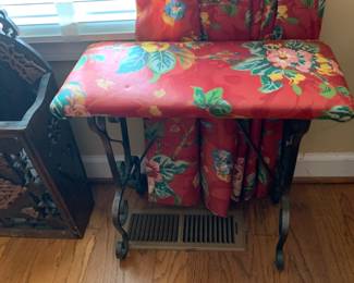 #13	Metal Base w/upholstered top stool - 20x10x19	 $30.00 