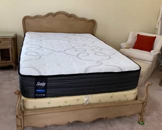 #145	Morganton Full Size Bed Frame w/ Sealy Postpurepedic Mattress & Boxsprings - Upstairs You move	 $175.00 