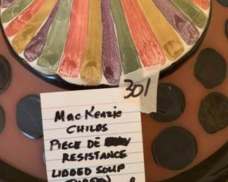 #301	MacKenzie Childs Piece De Resistance Lidded Soup toureen - 15x11	 $275.00 