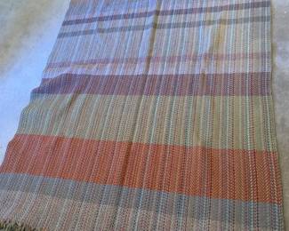 #165	Teal/Burgandy/Red Woven Rug - 55x68	 $75.00 