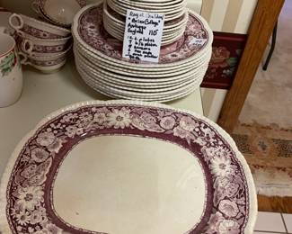 #274	Royal Cauldon "Briar College" Antique England - 42 pc Set	 $110.00 