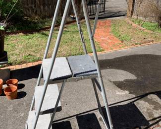#224	painter step ladder 5 foot gray and yellow	 $30.00 
