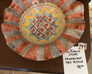 #297	MacKenzie Childs Keukenhog 1983 Retired	 $45.00 
