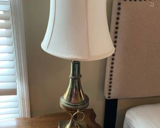 #109	Stickley Brass Base Lamp w/shade - 30" tall	 $75.00 
