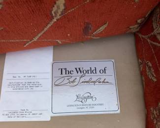 #8	Bob Timberlake Lexington Tomato Floral Side Chair - 1 cushion	 $100.00 