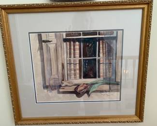 #120	Jennifer Pasquak 1977 water color of window 21x19	 $75.00 