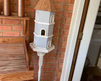 #235	Wood Bird House on a Wood Stand - 70" Tall	 $50.00 