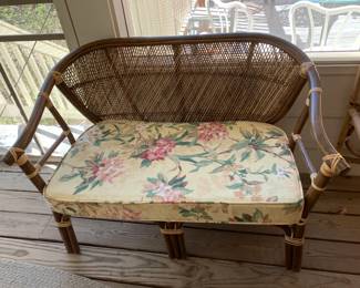 #244	Rattan Loveseat w/cushion - 39" Wide	 $45.00 