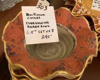 #303	MacKenzie Childs Evervolving Berry Bowl - Set of 8	 $240.00 