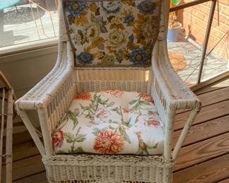 #242	Wicker Rocker White Painted	 $55.00 