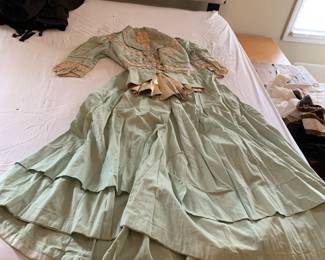 #88	Very Rare and Vintage - Edwardian 1890s  Dress & Skirt w/underskirt - by Rose Drewior Avery	 $300.00 