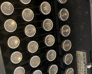 #222	type writer Royal with metal keys	 $25.00 