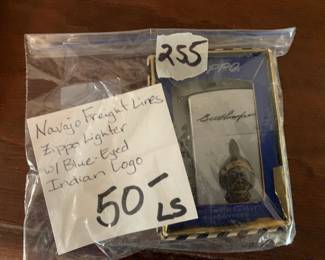 #255	Navajo Freight lines Zippo Lighter w/Blue-eyed indian Logo	 $50.00 