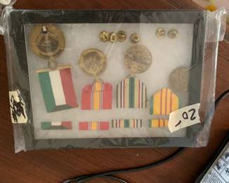#256	Box of Military Medals - set of 8	 $20.00 