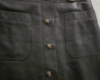 DIOR leather mini skirt