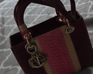 Dior python lady bag