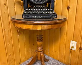 Vintage typewriter and tripod table 