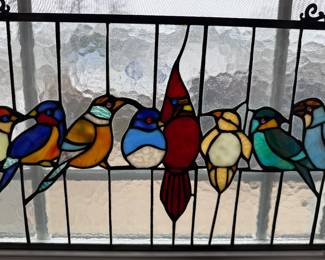 Stained glass style window panel 