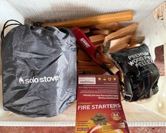 Camping stove and supplies 