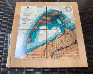 Erie harbor coaster set 