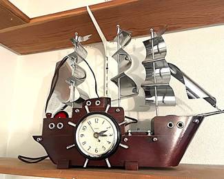 Sailing ship clock