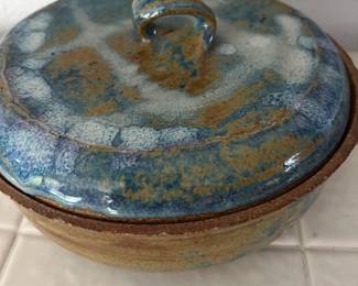 pottery dish with lid