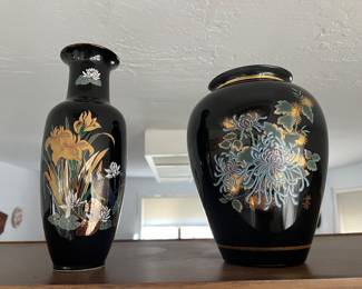 vintage Japanese ceramic vases