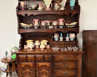 china cabinet, Hull art pottery collection
