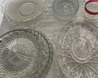 glass serving pieces