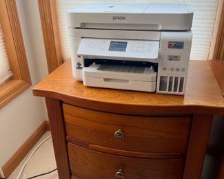 Epson ECOTank ET-3850 Printer and Broyhill Night Stand