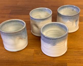 Free form signed ceramic cups