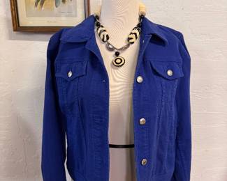 Ralph Lauren lovely blue jacket with new necklace
