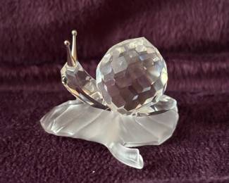 Swarovski crystal snail