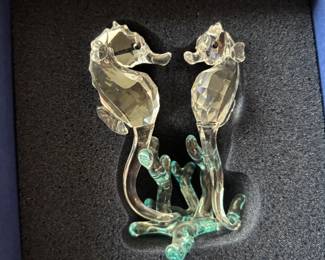 Swarovski crystal sea horses
