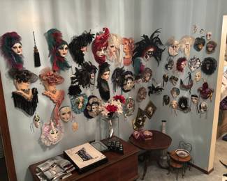 Porcelain Mardi Gras Masks - $10 each for large, $5 each for small