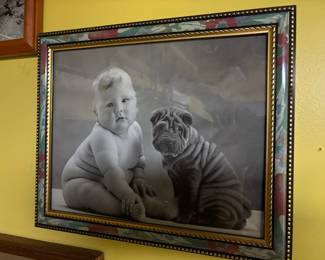 Anne Geddes Print - "Mark and Shar-Pei Puppy"