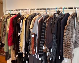 Vintage Clothing, Furs,Handbags, Shoes and Accessories, mostly women's, some men's for sale during in-person shopping hours