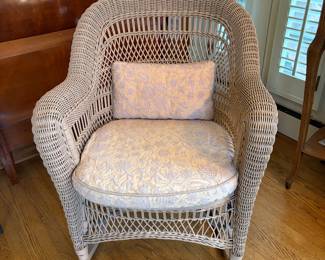 Antique wicker rocker