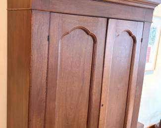 $440. Antique armoire  with four shelves and two drawers.  50"w x 21"d x 83.5"h.
