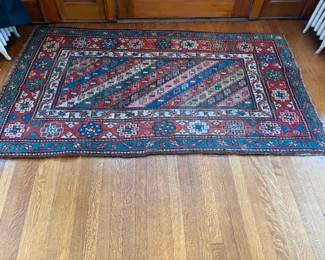 $600. Antique Caucasian Gendje rug  6'6" x 3'7"