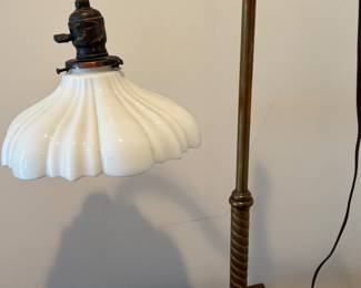 Antique lamp for sale during in-person shopping hours.