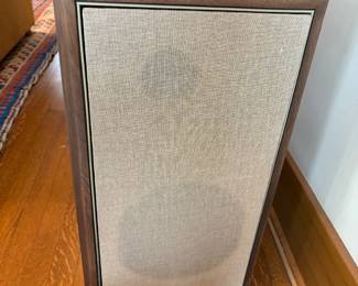 $100.  Pair of Advent Loudspeaker system speakers.  Designed by Henry E. Kloss.  14 1/4" W X 11 1/2"D X 25"H.