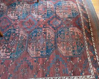 $1300. Antique Caucasian carpet, 10'8" x 8'2"