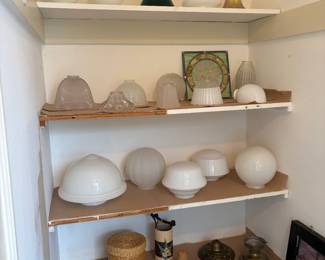 Antique fixtures and architectural parts for sale during in-person shopping.