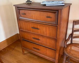 $90. Four drawer dresser. 33 1/2 inches wide by 18 inches deep by 42 1/2 inches high.