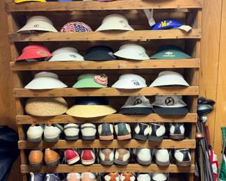 Women's Vintage Size 8-1/2 Golf Shoes & Visors!