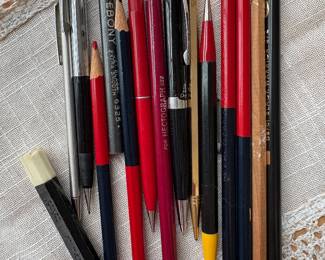 Lot of Vintage Eagle Verithin Colored Pencils, Assorted Mechanical Pencils, & Lead