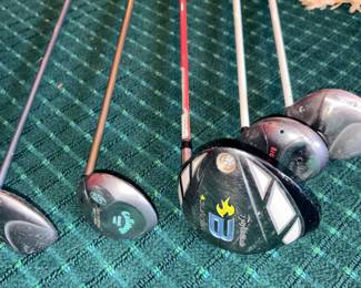 Taylor Made Burner Aldila NV 55L Driver, Callaway Big Bertha Warbird 9 Wood, Callaway Great Big Bertha Hawkeye 7 Wood, Callaway Big Bertha Fairway 5 Wood, Callaway Great Big Bertha Hawkeye 7 Wood!