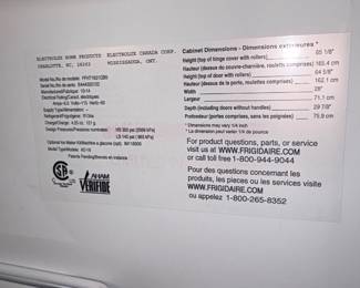 Frigidaire Electrolux Fridge #FFHT1621QB0!